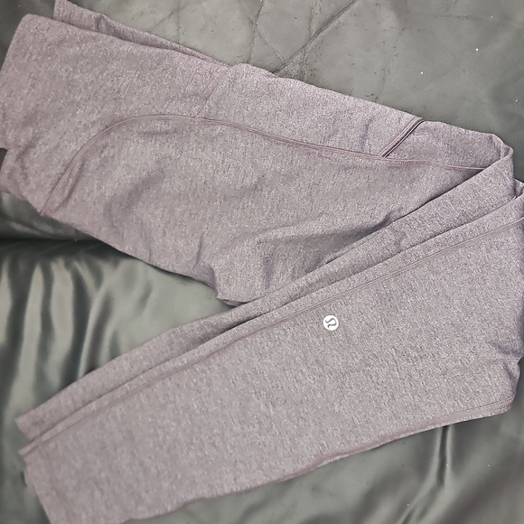 Lululemon Speed Up Tights Gray Heathered Women's Sz 8 US Stretchy Pockets Full - Picture 7 of 7